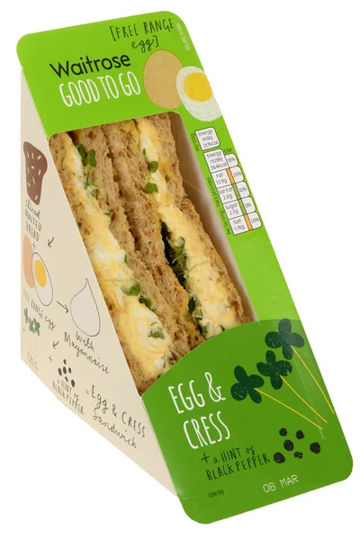 Egg and Cress Sandwich — Stock Photo, Image