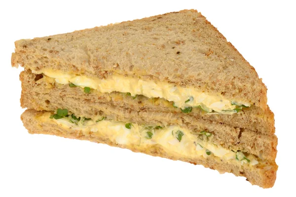 Sandwich mit Ei und Kresse — Stockfoto