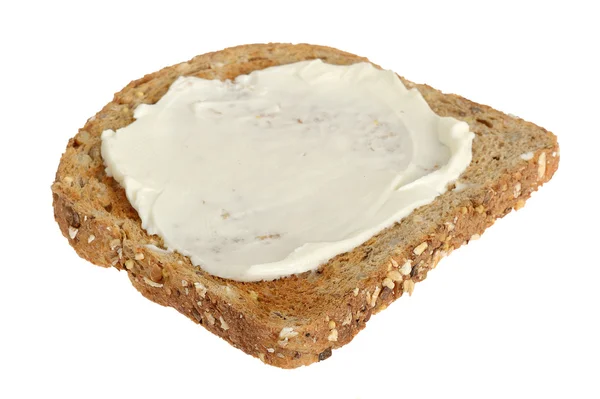 Wholemeal Toast with Soft Cheese — Stock Photo, Image