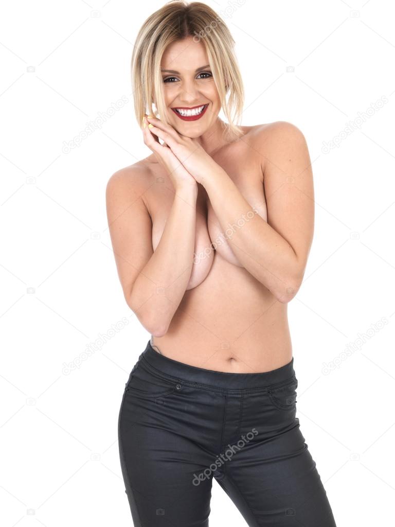 Sexy Young Blonde Topless Woman