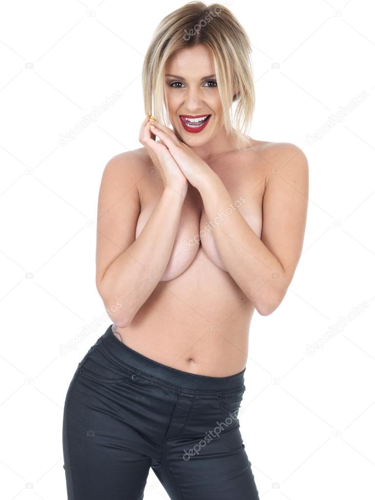 Sexy Young Blonde Topless Woman