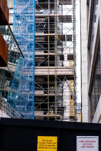Construcción Nuevo Edificio Apartamentos Oficinas Centro Londres —  Fotos de Stock
