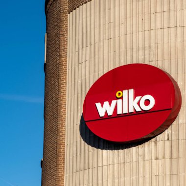 Kingston Thames Londra İngiltere 5 Kasım 2021, Wilko İndirimli Süpermarket Perakende Perakende zinciri İşareti veya İnsansız Logo