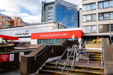 Waterloo Londra İngiltere 21 Kasım 2021 St Thomas Büyük Londra Hastane ve Acil Durum Bölümü