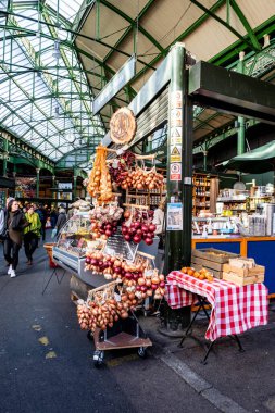 Londra İngiltere, 29 Ocak 2022, Fresh Fruit and Segetable Stall Borough London Bridge Southwark 