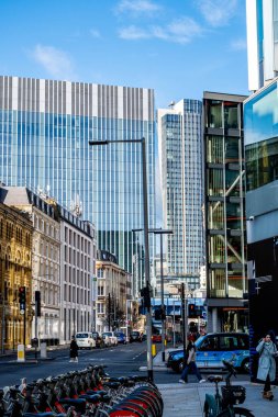 Londra İngiltere, 29 Ocak 2022, Eski ve Yeni Yerleşim ve Ticaret Binası Skyline Güney Londra