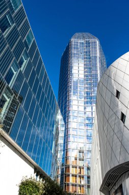 Londra İngiltere, 29 Ocak 2022, Modern Mimari Konut ve Ticari Binaların Skyline 'ı Londra Bankside 