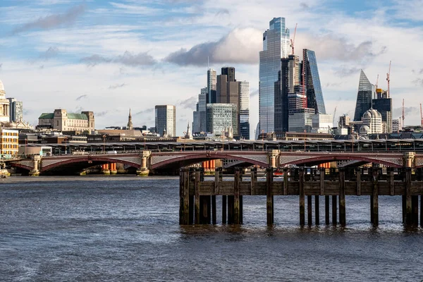 London England Storbritannien Januari 2022 Scenic View City London Finacial — Stockfoto