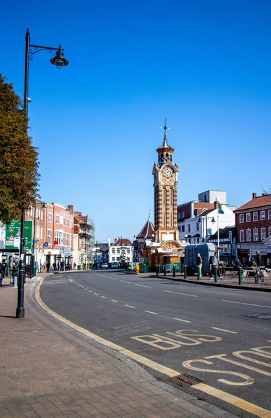Epsom Surrey Reino Unido Março 2022 Epsom Clock Tower Historical — Fotografia de Stock