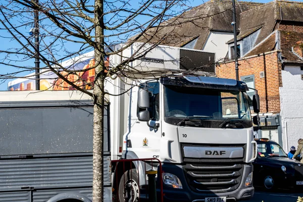 Epsom Surrey London March 2022 Daf Heavy Goods Vehicle Hgv — 스톡 사진