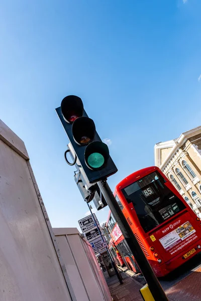 Kingston Thames Kingston London Großbritannien März 2022 Roter Doppeldecker Bus — Stockfoto