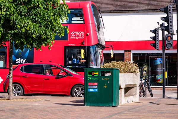 Epsom Surrey London Mai 2022 Roter Londoner Doppeldeckerbus Und Roter — Stockfoto