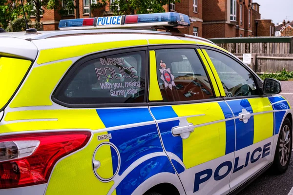 Epsom Surrey London 2022 Május Rendőrségi Járőrkocsi Emberek Nélkül Parkolva — Stock Fotó