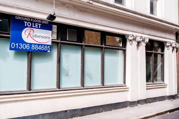 Dorking Surrey Hills London June 2022 Empty Retail Shop Unit — Stock Photo, Image