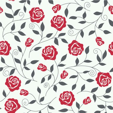 Seamless abstract background with roses