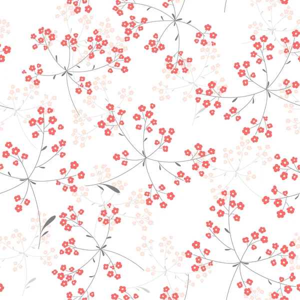 无缝隙的黑白花背景 — 图库矢量图片