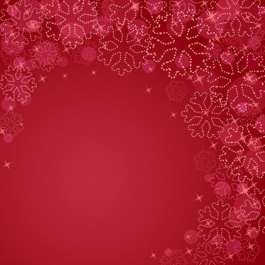 Noel kar taneleri ile kart.