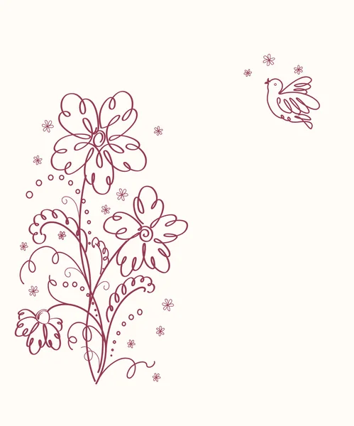 Schattig bloemen achtergrond — Stockvector