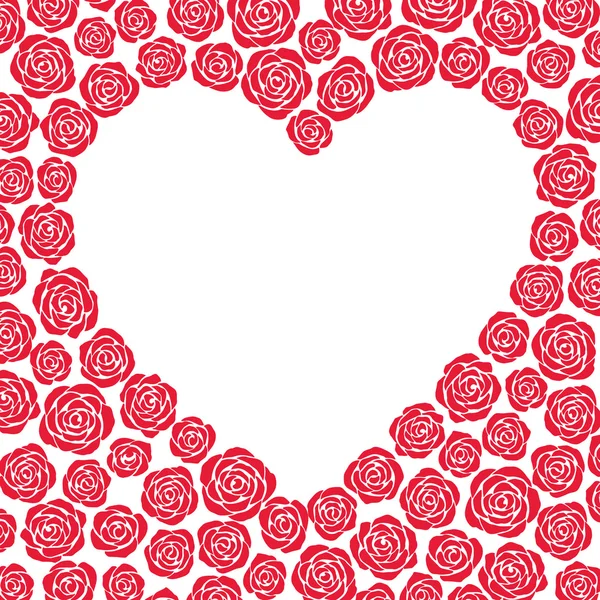 Векторное сердце из роз — стоковый вектор