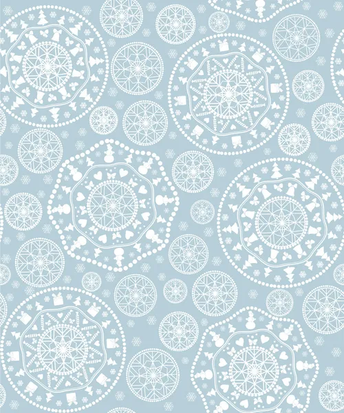 Bakgrund med stiliserade jul snöflinga — Stock vektor
