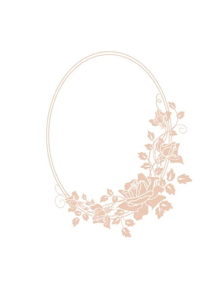 Floral kaart met rozen — Stockvector