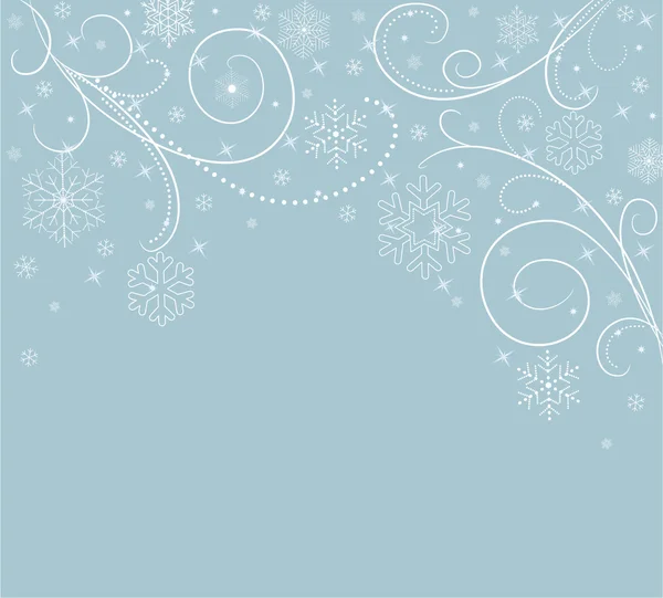 kar taneleri ile mavi kart