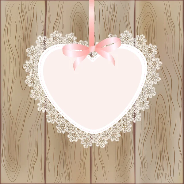 ahşap zemin üzerinde kart için çerçeve tasarım şablonu