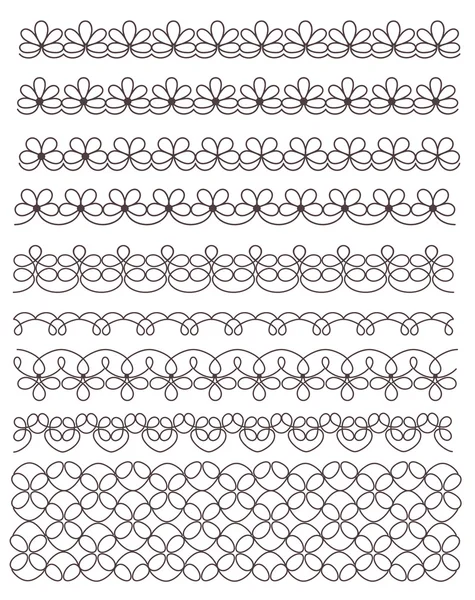 Conjunto de adornos de encaje — Archivo Imágenes Vectoriales