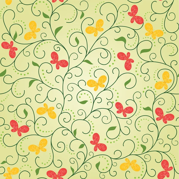 Fundo floral sem costura — Vetor de Stock