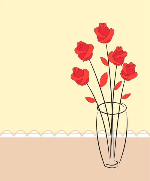 Roztomilá květinová karta — Stockový vektor