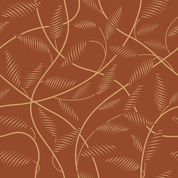 Fond floral brun sans couture — Image vectorielle