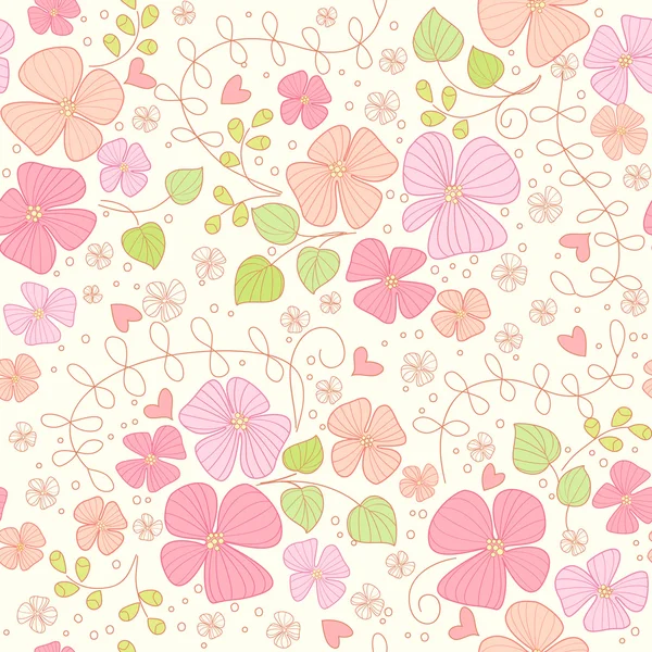 Fond floral sans couture — Image vectorielle