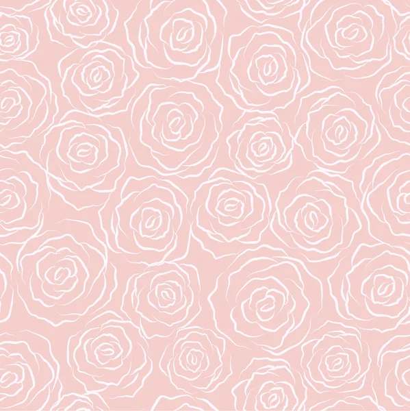 Fundo abstrato sem costura com rosas — Vetor de Stock