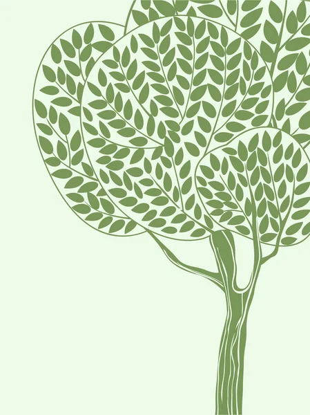 Tarjeta con árbol estilizado — Vector de stock