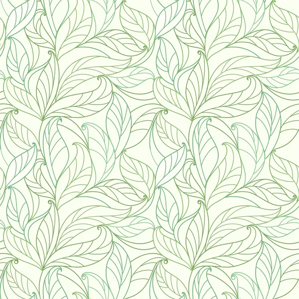 Nahtloser abstrakter Hintergrund mit grünen Blättern — Stockvektor