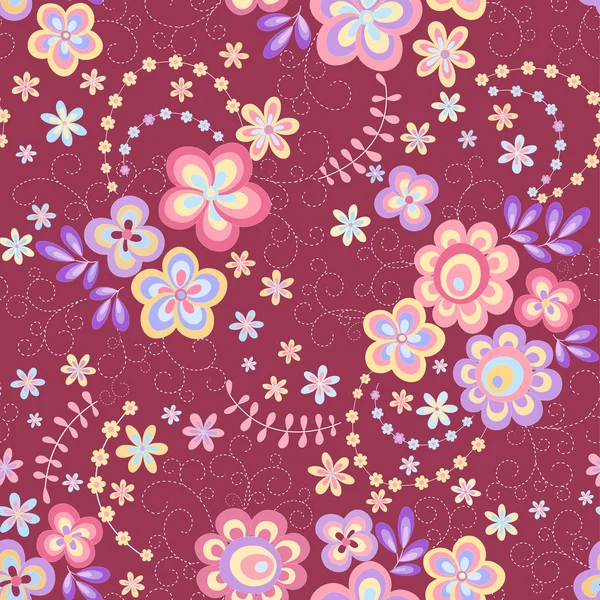 Fond floral abstrait sans couture — Image vectorielle