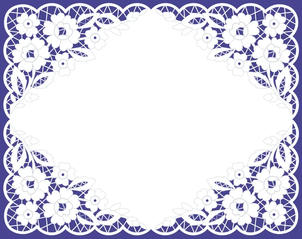 Vector groet frame, lacy servet — Stockvector