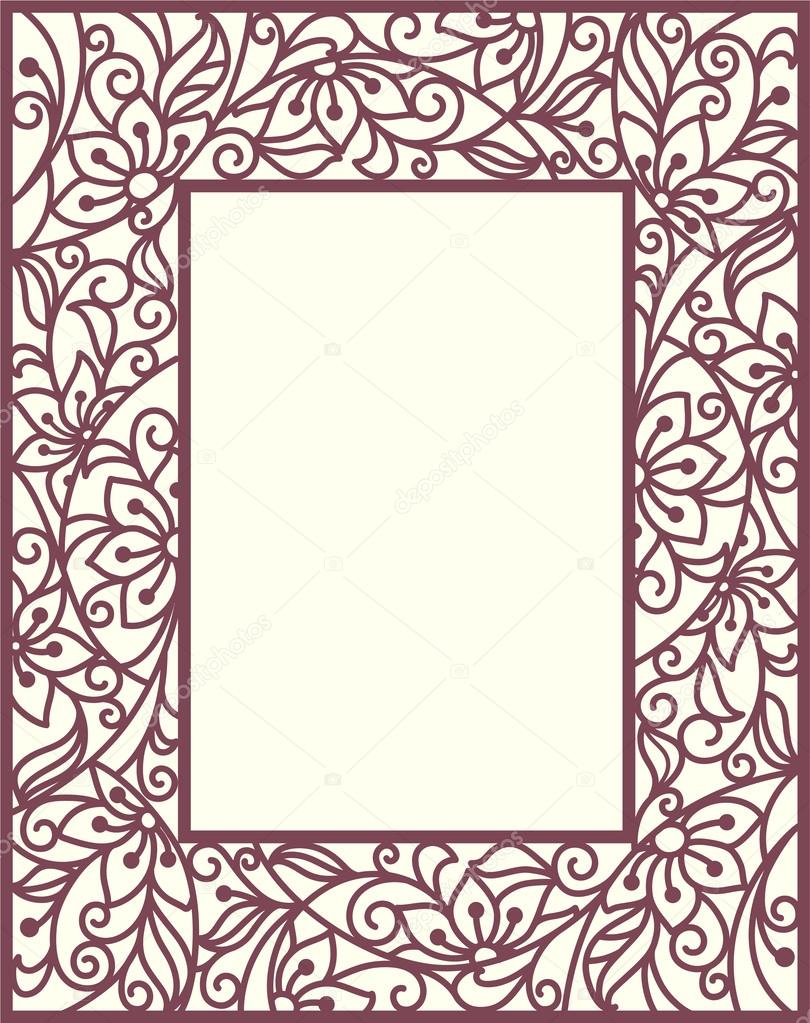Stylization floral frame