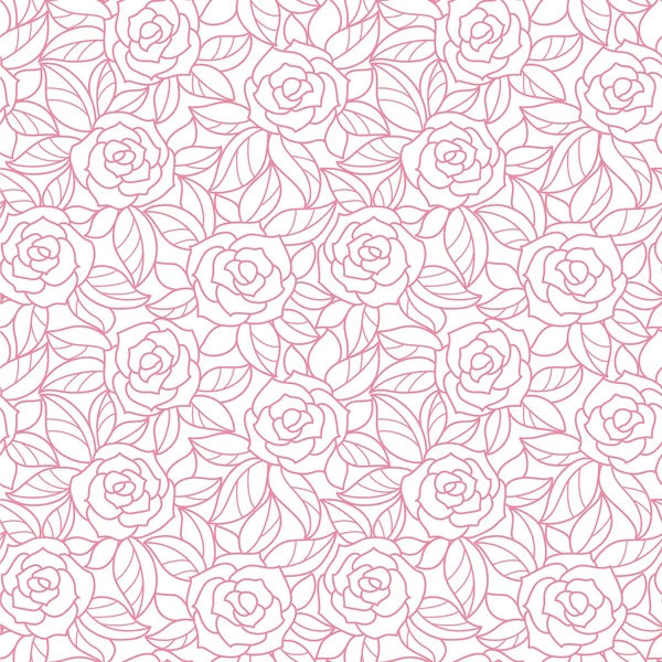 Бесшовный цветочный фон с розами — стоковый вектор
