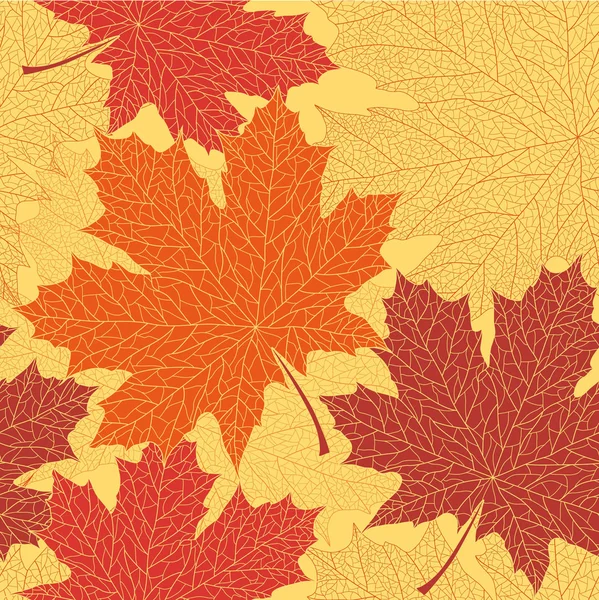 Seamless autumn leaves pattern — Stock Vector