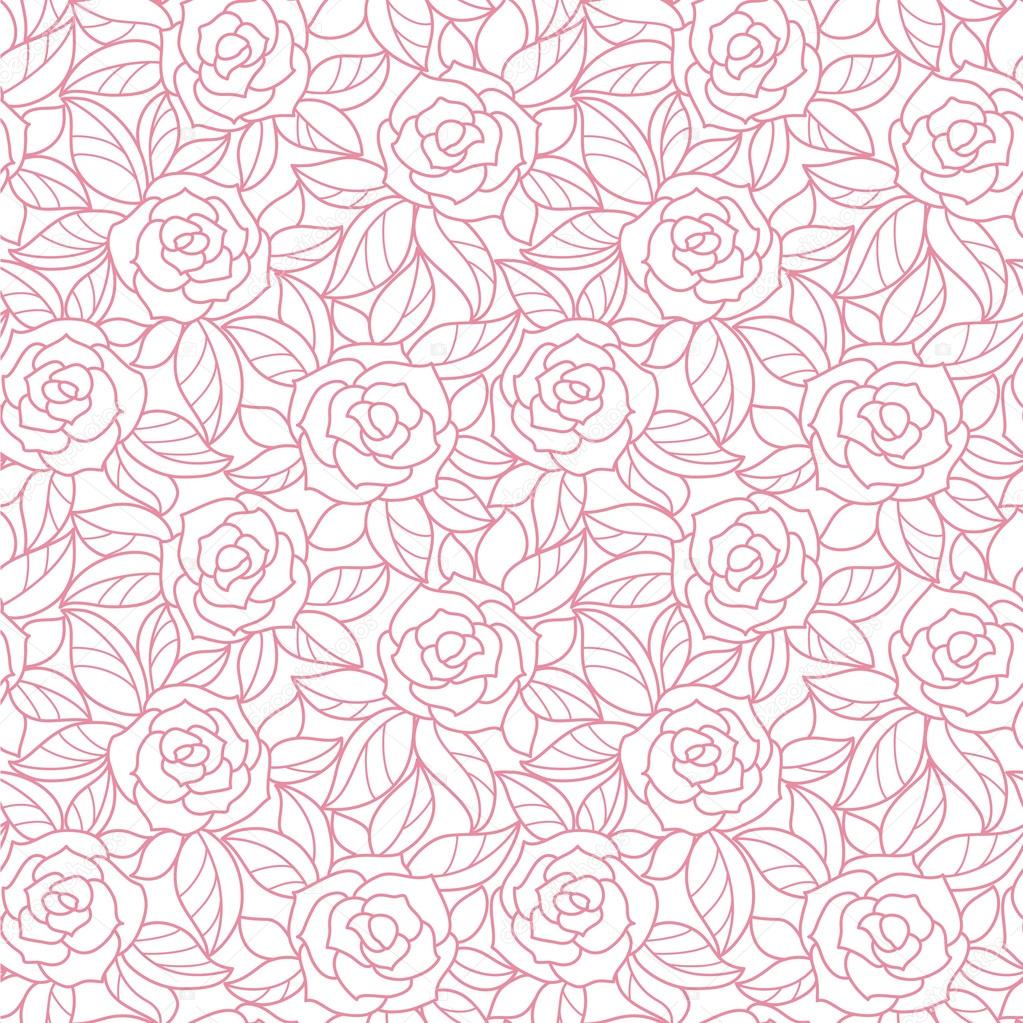seamless floral background with roses