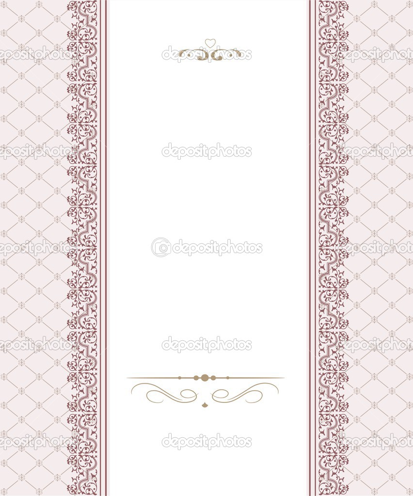 Template frame design for greeting card