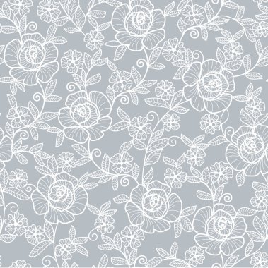 Kusursuz gri soyut çiçek arkaplanı