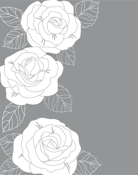 抽象背景与玫瑰 — 图库矢量图片