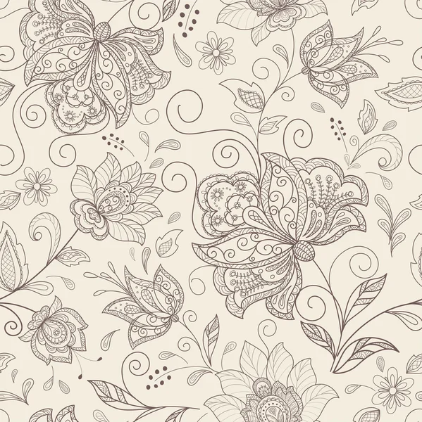 Fundo floral abstrato sem costura — Vetor de Stock