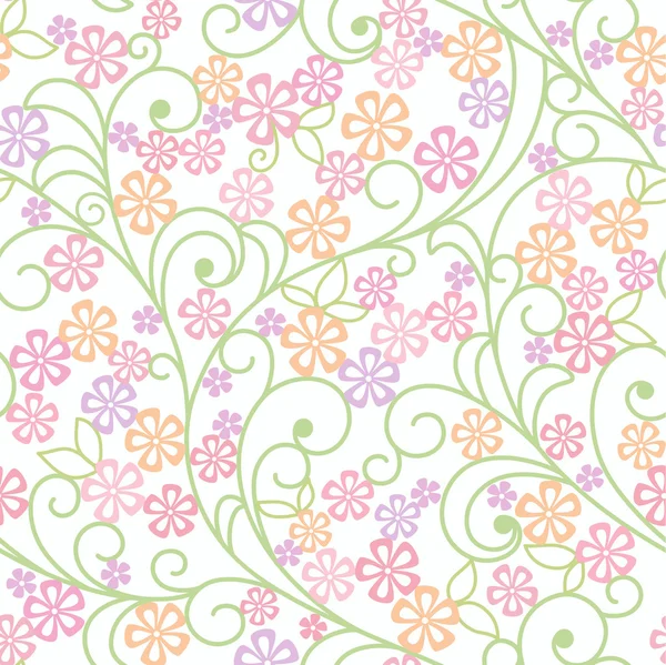 Fondo floral gris abstracto — Vector de stock