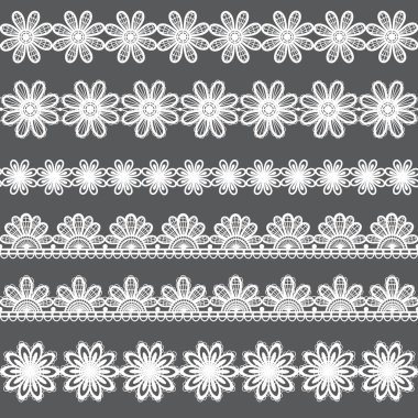 Çiçekli dantel süsler. Küçük çiçekler.