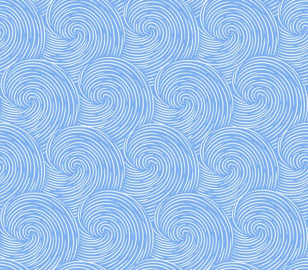 Fond Sans Couture Vectoriel Abstrait Avec Des Vagues Bleues — Image vectorielle