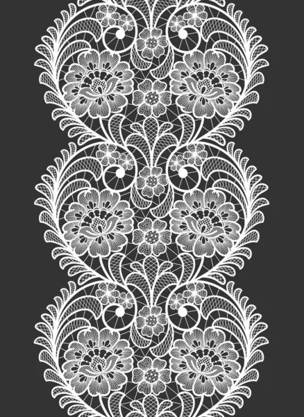 Motif Floral Abstrait Blanc Sans Couture Avec Des Feuilles Grises — Image vectorielle