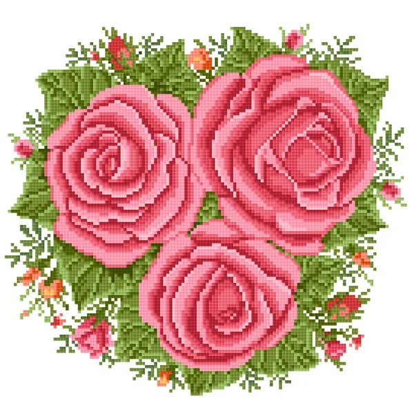 バラの花束 — ストックベクタ